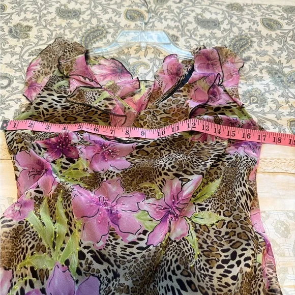 Robbie Bee Vibrant Floral and Leopard Print Dress - Picture 9 of 12